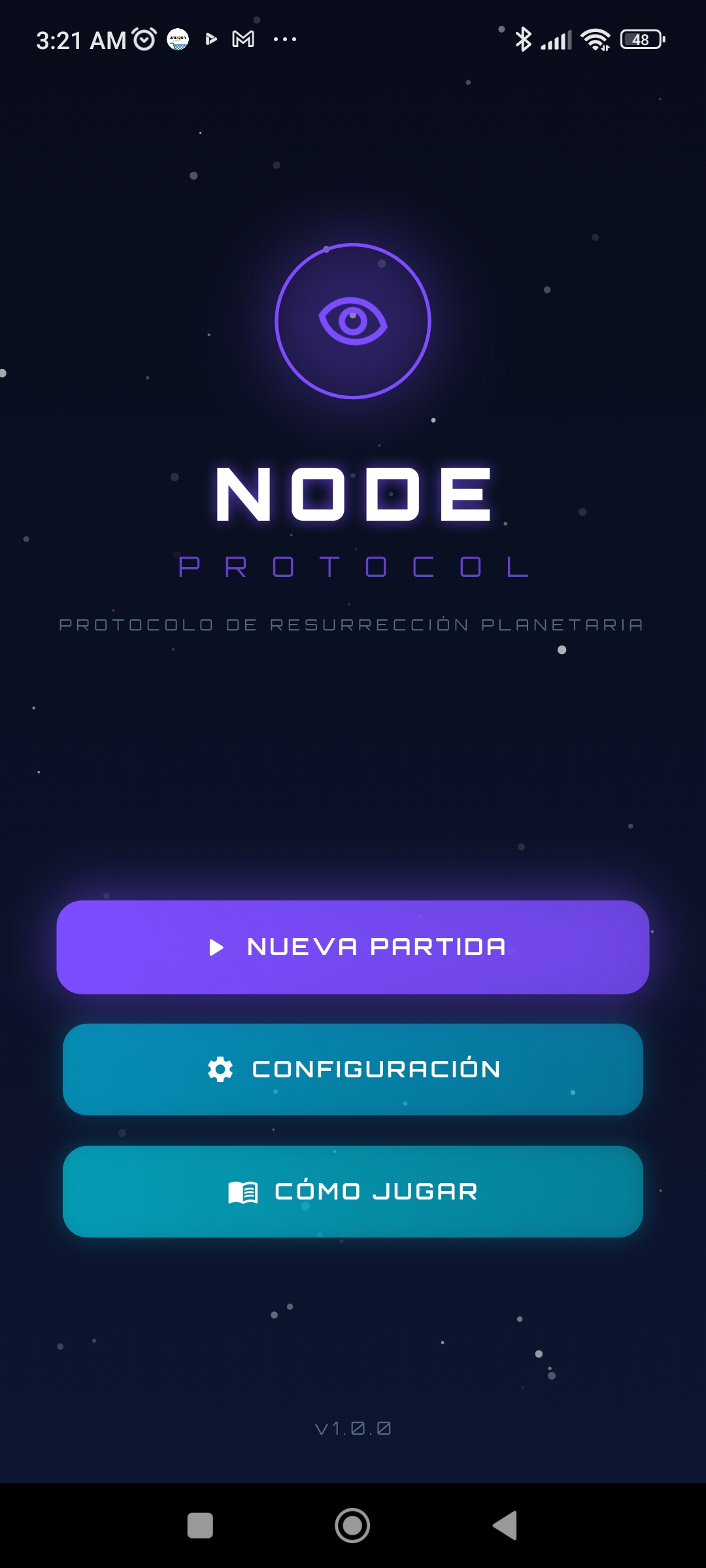 Menú Principal — Node Protocol
