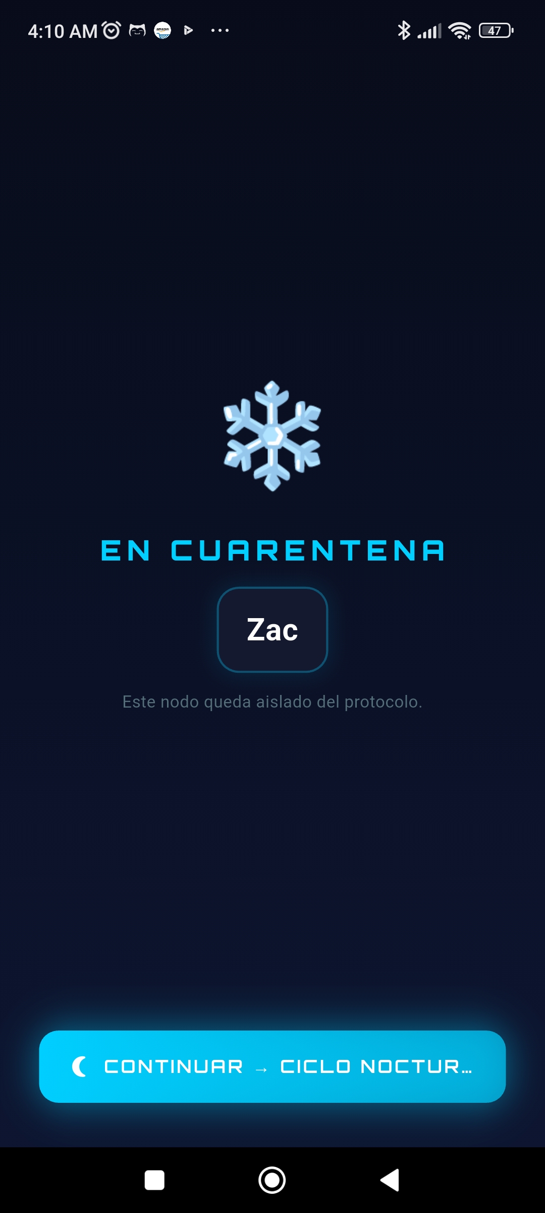 Cuarentena — Node Protocol